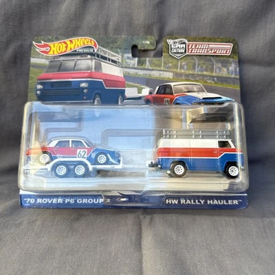 Camión de rally Hot Wheels Premium Team Transport #55 '70 Rover P6 Group 2 HW Foto 1 de 4