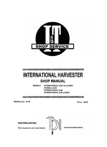IH-38 IT Shop Service Manual Farmall,Cub,Cub LoBoy,154 - Picture 1 of 2