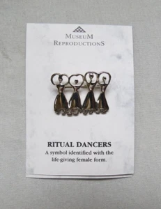 ICNS Ritual Dancers 1" Sterling Silver Brooch - 4 dancers - Bild 1 von 4