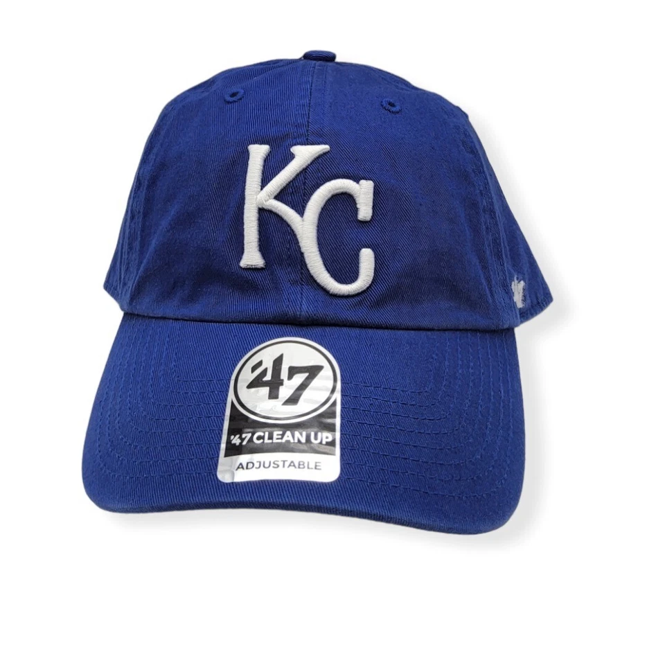 Kansas City Royals Clean up Adjustable Cap Blue Hat Fits All 100 Cotton Quality