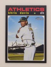 Khris Davis 2020 Topps Heritage #81  Oakland A's