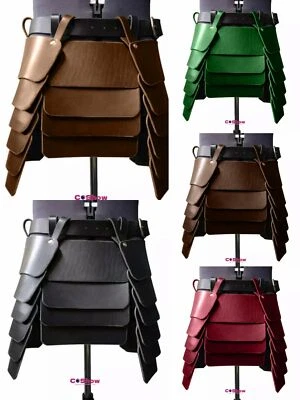 Medieval Viking Knight  Armor Leather Tasset Belt Larp Celtic King Battle Skirt - Image 1 of 4