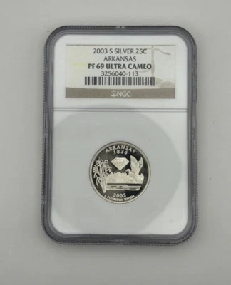 2003-S Arkansas Proof State Quarter 25c NGC PF69 UCAM - Image 1 of 4