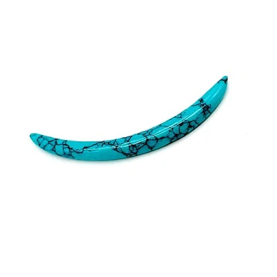 Blue Turquoise CURVED TUSK, Septum Tusk  size 12g to 5/8'' and custom Available - Image 1 of 4