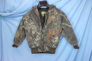 Cabela's Youth S/REG Camouflage Winter Coat Jacket Hooded Polyester QUILTED - Picture 1 of 7