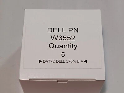 Lot of 5 Dell DAT72 170M 36GB /72GB 4mm Data Tape Cartridges 0W3552 NEW sealed - Image 1 of 4
