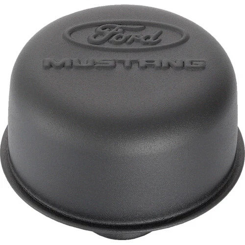 Ford Mustang Logo Air Breather Cap - Black Crinkle Finish Foto 1 de 4