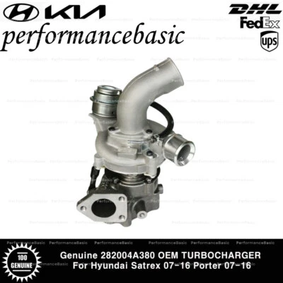 Genuine 282004A380 OEM TURBOCHARGER For Hyundai Satrex 07-16 Porter 07-16 - Image 1 of 2