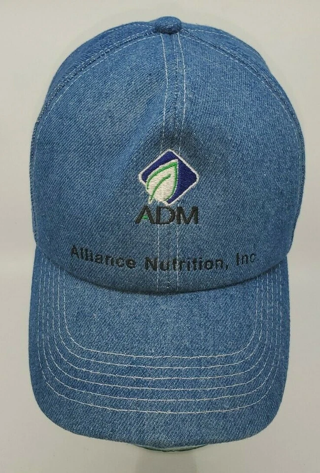 DE COLECCIÓN ADM ALLIANCE NUTRITION Alimentación de Ganado Sombrero Gorra Denim Hecho en EE. UU. Publicidad Z1 Foto 1 de 4