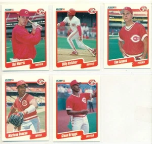 MLB-BASEBALL CARD LOT-1990-FLEER-5 CARDS-CINCINNATI REDS-BRAGGS-MORRIS-LAYANA - Picture 1 of 2