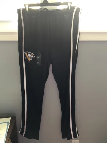 Official NHL Pittsburg Penguins Mens Jogging Pants Large L Calhoun Gildan, New Cover
