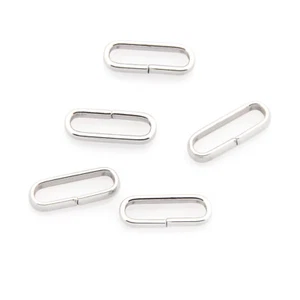 60 piezas/10g 304 anillos de salto de acero inoxidable hallazgos de bucle ovalado sin soldar 10x3,5 mm - Imagen 1 de 1