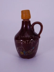 Vintage Smoky Mountain Moon Shine/Whiskey Souvenir Ceramic Jug 6" Empty - Picture 1 of 8