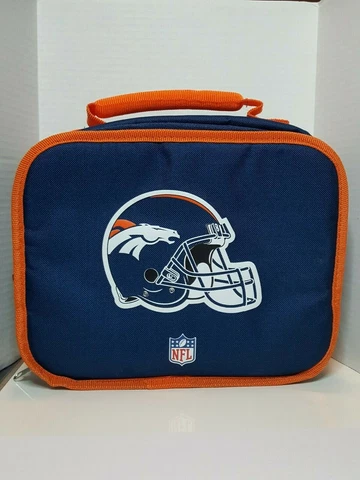 New Denver Broncos Lunch Box Cooler NFL official orange blue tote padded Cover
