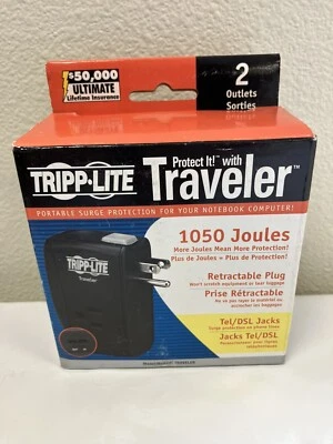 Tripp•Lite Traveler 1050 Joules Retractable Plug Portable Surge Protector - Image 1 of 4