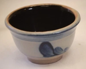 Rowe Pottery Stoneware Salt Glazed Bowl Blue Decorated Crock 1990 a - Picture 1 of 3