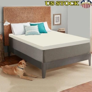 1" High-Density Foam Mattress Topper Queen Cooling Comfort Layer Sleep Solution - Picture 1 of 6