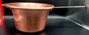 Dovetailed Copper Stock Pot Brass Handles Tapered with Rolled edge ITALY - Picture 1 of 12