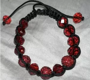 Silver Linings Red Shamballa bracelet-EUC-one size fits most - Picture 1 of 1