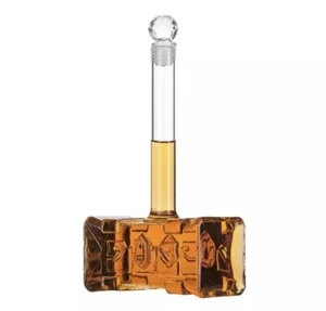 NEW Glass Hammer Decanter - 400ml Alcohol / Drink / Beer / Vodka / Whiskey - Picture 1 of 5