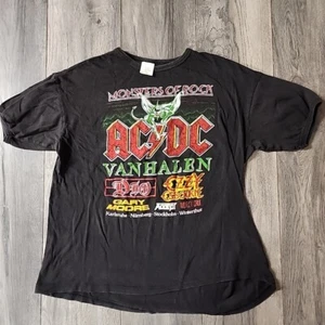 Monsters of Rock Festival 84 AC DC Ozzy Dio Halen Accept Crue Tour Shirt Size XL - Picture 1 of 5