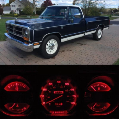 Gauge Cluster LED Dashboard Bulbs Red For Dodge Ram 1981-1989 D100-D350 Truck - Image 1 of 4