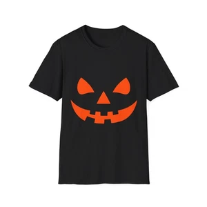 Halloween Pumpkin Face T-Shirt, Costume Party Tee, Spooky Jack O' Lantern Shirt - Picture 1 of 45