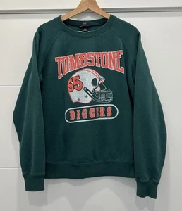 Diesel 55DSL Tombstone Diggers Crewneck Sweatshirt Men Size S Green Football - Picture 1 of 7