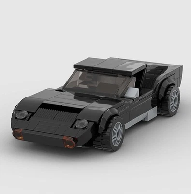 Custom MOC Lego Lamborghini Miura Supercar Black 231 Piece Building Brick Car - Image 1 of 4