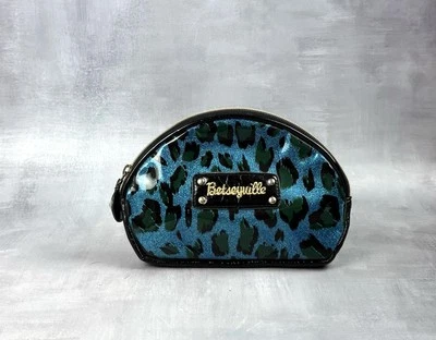 Betseyville Betsey Johnson Makeup Bag leopard Print Zipper Pull 0231 - Image 1 of 4
