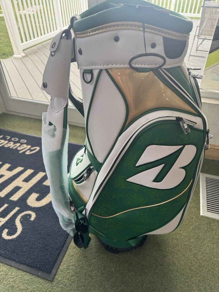 NUEVO 2025 Bridgestone Spring (The Masters) Verde/Dorado 6 Vías Bolso de Bastón Foto 1 de 2