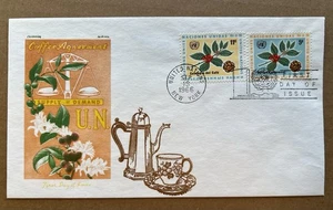 1966 U.N. Coffee Agreement FDC · Rashid-ud-Din Design · NY First Day - Picture 1 of 6