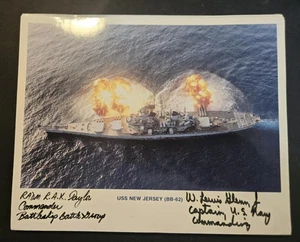 USS New Jersey BB-62 Package of Signed Photos, Postcards, Decal, etc (N9431) - Picture 1 of 24