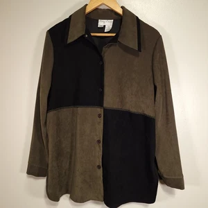 Betsy Lauren Blazer Women's 16WP Green & Black Colorblock - Picture 1 of 9