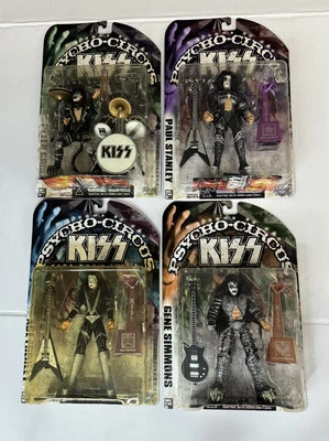 Juego de 4 figuras de acción McFarlane Toys KISS 1998 edición Psycho Circus sin usar, en caja Foto 1 de 4
