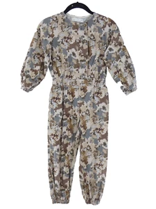 Zara Girls Jumpsuit Camouflage Overalls Elastic Waist Pockets 9 Yrs 134 cm - Picture 1 of 8