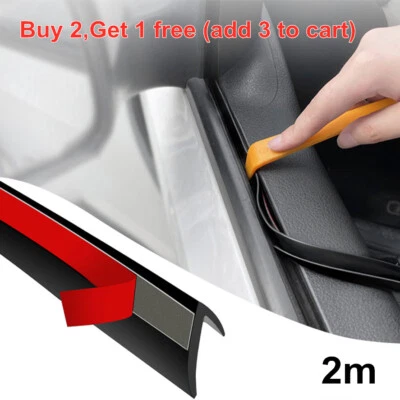 Car Front Side Window Trim Edge Moulding V Shape Rubber Weatherstrip Seal Strip - Image 1 of 4