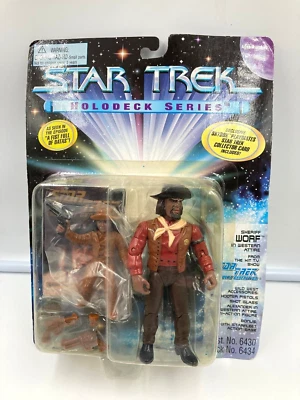 1996 Playmates Star Trek Holodeck Series Sheriff Worf 5" Collector Action Figure - Image 1 of 2