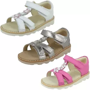 Girls Clarks Casual Sandals 'Crown Flower' - Picture 1 of 28