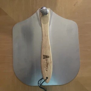 Rumbly Bear Aluminum Pizza Peel 12 Inch x 14 Inch with Folding Wood Handle Pizza - Picture 1 of 6
