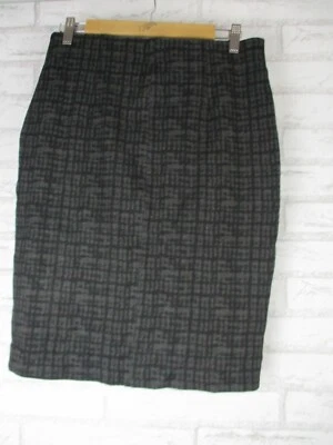Sportscraft pencil skirt Black grey print 10 womens back slit  - Image 1 of 4