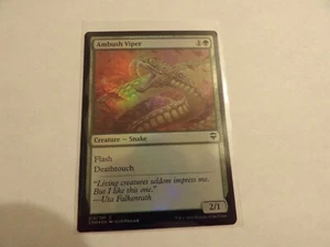 Magic The Gathering Commander Legends - Ambush Viper - Casi nuevo lámina de tarjeta - Imagen 1 de 2