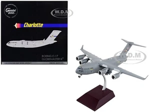 BOEING C-17 GLOBEMASTER III AIRCRAFT "CHARLOTTE ANGB" 1/200 GEMINIJETS G2AFO1233 - Picture 1 of 3