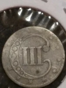 1851- 3 cent silver. A-235 - Picture 1 of 2