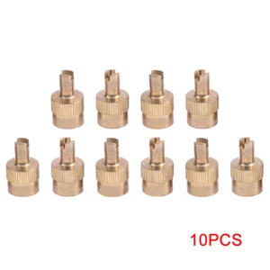 10pcs Car Motorcycle Slotted Head Tire Valve Stem Caps With Core Remover Tools - Picture 1 of 12