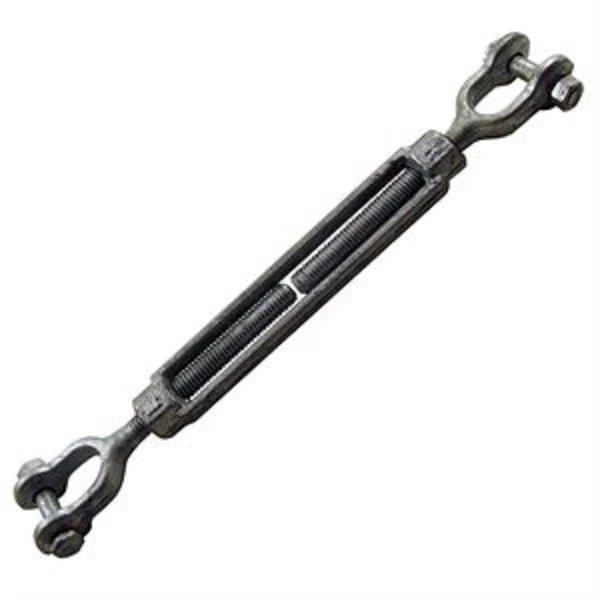 Jaw/Jaw Turnbuckle for Wire Rope Cable, 1/2" X 6" Take-up