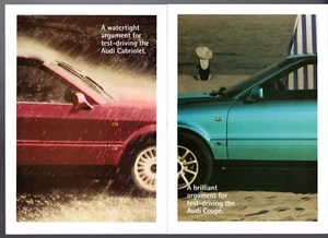 Audi Coupe & Cabriolet 1994 UK Market Foldout Mailer Sales Brochure - Picture 1 of 2
