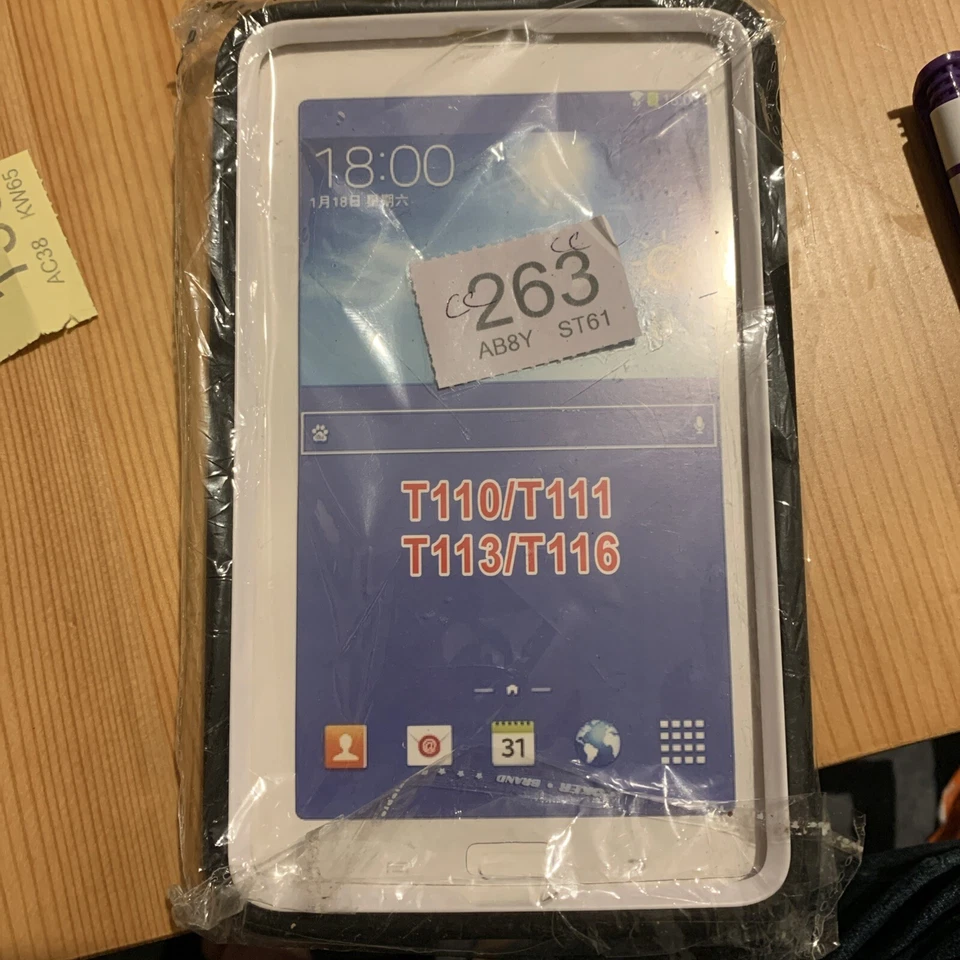 NEW Samsung Galaxy Tab 3 Lite 7.0 3G VE V tablet case w kickstand purple & black - Image 1 of 4