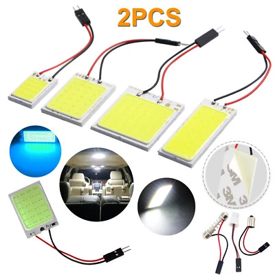2X 16 48 LED COB Dome Map Light Bulb Car Interior Panel Reading Lamp 12V T10 C5W - Image 1 of 4