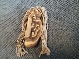 Holz TEUFEL BÖSE traditionell Handarbeit Handarbeit VINTAGE ALT SELTEN GESCHNITZT - Bild 1 von 10
